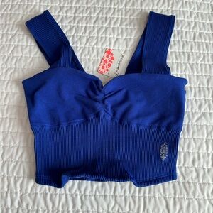 NWT FP movement All Clear ribbed sweetheart cami in xs/s small sapphire skies